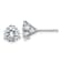 Rhodium Over 14K White Gold 2.50ct. 7.0mm Round J-K Color Moissanite Earrings