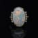 Ethiopian Opal Oval Cabochon and Round Diamond 14K Yellow Gold Ring, 8.71ctw