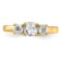 14K Yellow Gold Lab Grown Diamond SI1/SI2, G H I, 3-Stone Engagement Ring