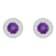 7mm Round Amethyst And White Topaz Accent Rhodium Over Sterling Silver
Double Halo Stud Earrings