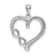 Rhodium Over 14K White Gold Polished Small Infinity Heart Pendant