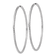 Rhodium Over 14k White Gold 2 3/16" Diamond-Cut Square Tube Hoop Earrings