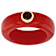 Red Jadeite And Red Garnet Band Ring In 18K Gold Over Sterling Silver 0.29ctw
