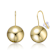 Graduated Ball Drop Earrings In 14K Gold Over Brass