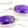 Purple Amethyst 14k Yellow Gold Dangle Earrings 18.00ctw