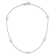 Rhodium Over Sterling Silver 5-5.5mm FWC Pearl 5-Station Children's Necklace
