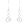 7.5-8mm White Cultured Freshwater Pearl Rhodium Over Sterling Silver Earrings