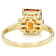 Citrine Rectangular Octagonal And White Zircon Ring In 18K Gold Over
Sterling Silver 3.11ctw