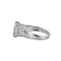 Lab Blue Spinel And White Cubic Zirconia Platinum Over Silver March
Birthstone Ring 3.79ctw
