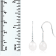 7-7½mm White Cultured Freshwater Pearl and Cubic Zirconia Rhodium Over
Sterling Silver Earrings