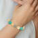 Sterling Silver Jade, Magnesite and Sardonyx Stretch Bracelet