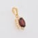 2.02ctw Oval Garnet and Cubic Zirconia 14K Yellow Gold Over Sterling
Silver Pendant