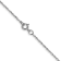 Rhodium Over 14k White Gold 0.6mm Solid Cable 20 Inch Chain