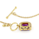 Amethyst Rectangular Cushion Toggle Necklace In 18K Gold Over Sterling
Silver 5.13ct