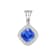 14K White Gold Rectangular Cushion Tanzanite and Diamond Pendant 2.24ctw
