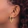 14k Yellow Gold 1 1/8" Polished Heart Hoop Earrings