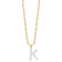Gold Tone Sterling Silver 3-5.5mm Freshwater Cultured Pearl LETTER K
18-inch Necklace