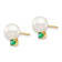 14K Yellow Gold 7-7.5mm White Round Freshwater Cultured Pearl Emerald
Post Earrings