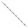 Rhodium Over 14k White Gold Diamond and Sapphire Bracelet