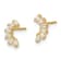 14K Yellow Gold Cubic Zirconia Arch Post Earrings