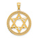 14k Yellow Gold Star of David Diamond-Cut Pendant