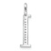 14K White Gold Diamond Lower Case Letter L Initial Pendant