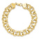 14k Yellow Gold 14mm Triple Link Charm Bracelet