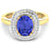 1.69ctw Violet Tanzanite and Diamond 14K Yellow Gold Halo Ring