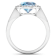 3.29 ctw Oval Blue Aquamarine and Diamond 14K White Gold Split Shank
Halo Ring