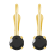 4mm Round Black Onyx 14k Yellow Gold Drop Earrings