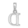 Sterling Silver Polished Block Initial -D- Pendant