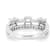 Moissanite Multi-Row Band Ring In Platinum-Enhanced Sterling Silver
0.86ctw Diamond Equivalent Weight