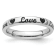 Sterling Silver Stackable Expressions Expressions Black Enamel Love Ring