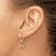 14k Yellow Gold Textured Peace Symbol Earrings
