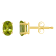 6x4mm Oval Peridot 14k Yellow Gold Stud Earrings