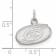 Rhodium Over Sterling Silver NHL LogoArt Carolina Hurricanes Extra Small Pendant