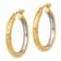 14K Yellow Gold and Rhodium Over 14K Yellow Gold Diamond-Cut 1
1/16" Circle Hoop Earrings