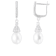 8.5-9mm White Cultured Freshwater Pearl and Cubic Zirconia Rhodium Over
Sterling Silver Earrings