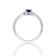 Blue Sapphire with White Sapphire Accents Sterling Silver Tapered
Shoulder Ring, 1.39ctw