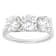 Lab-Grown Diamond Three-Stone Ring In 14K White Gold 3.00ctw