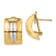 14k yellow Gold and Rhodium Over 14k Yellow Gold Stud Earrings