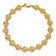 14k Yellow Gold Textured Frog Link Bracelet