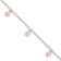 Sterling Silver Pink Enamel Flowers with 1.5-inch Extension Children's Bracelet