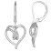 White Diamond Accent Rhodium Over Sterling Silver Heart Earrings