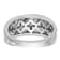 Rhodium Over 14K White Gold Lab Grown Diamond SI1/SI2, G H I, Men's Band
