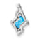 Rhodium Over 10k White Gold 0.7 ctw Cushion Swiss Blue Topaz and Diamond
Chain Slide Pendant