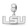 Sterling Silver Rhodium-plated LogoArt Louisiana State University Small
Dangle Bead