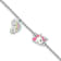 Rhodium Over Sterling Silver Enamel Unicorn and Rainbow with 1-inch
Extension Children's Bracelet