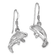 Rhodium Over Sterling Silver Polished Manatee Dangle Earrings