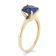 Square Cushion Lab Created Sapphire 10K Yellow Gold Ring 2.30ctw